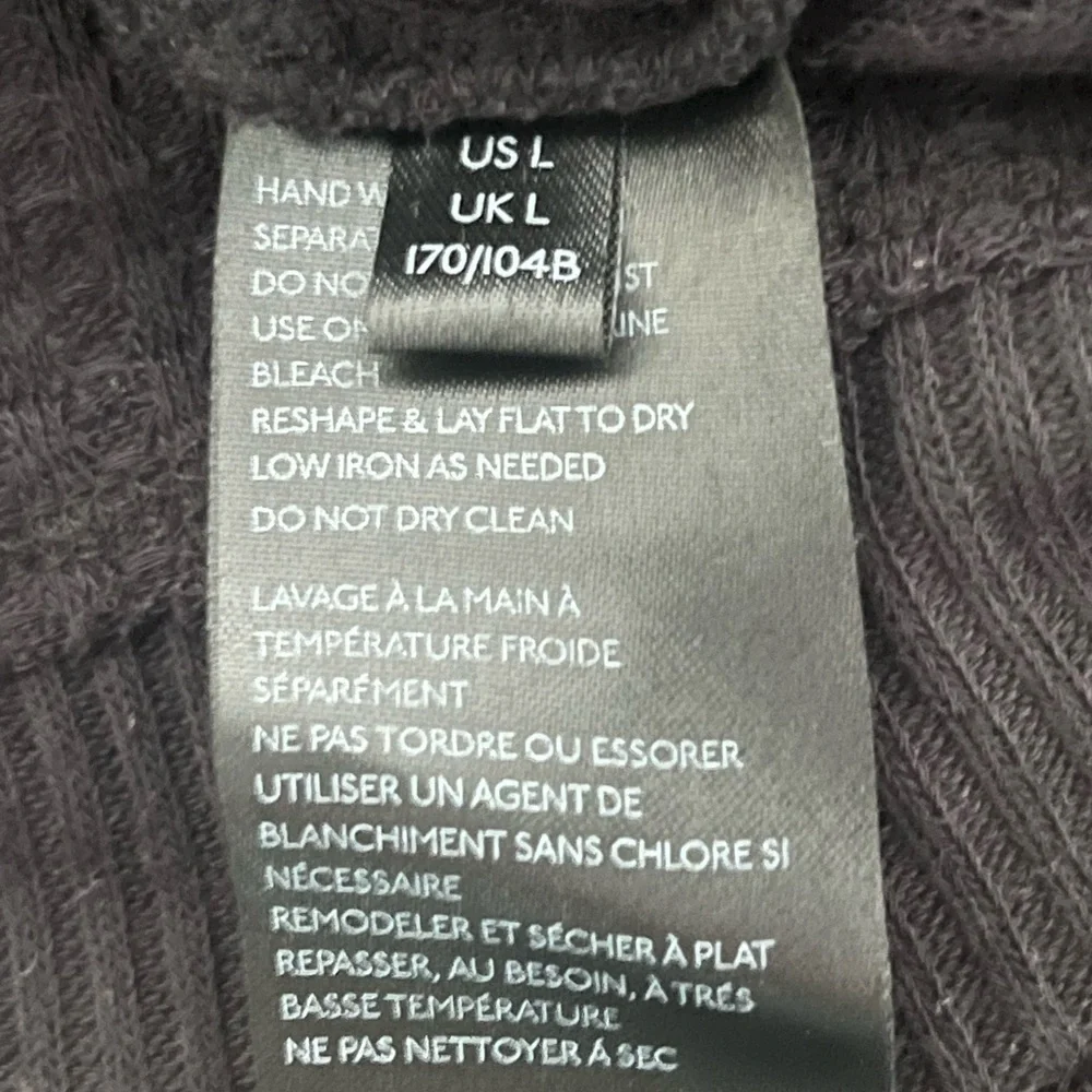 We the Free Love Me Thermal Black Low Back Sweater - Large - Picture 4 of 5